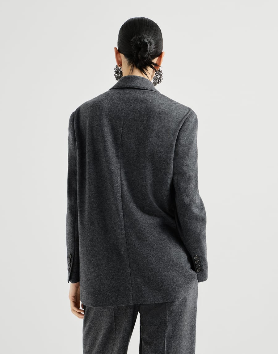Пиджак из кашемирового джерси с цепочкой Мониль Антрацит Женщина - Brunello Cucinelli