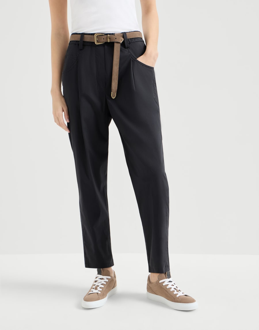 Pantalon cinq poches Track Noir Femme - Brunello Cucinelli