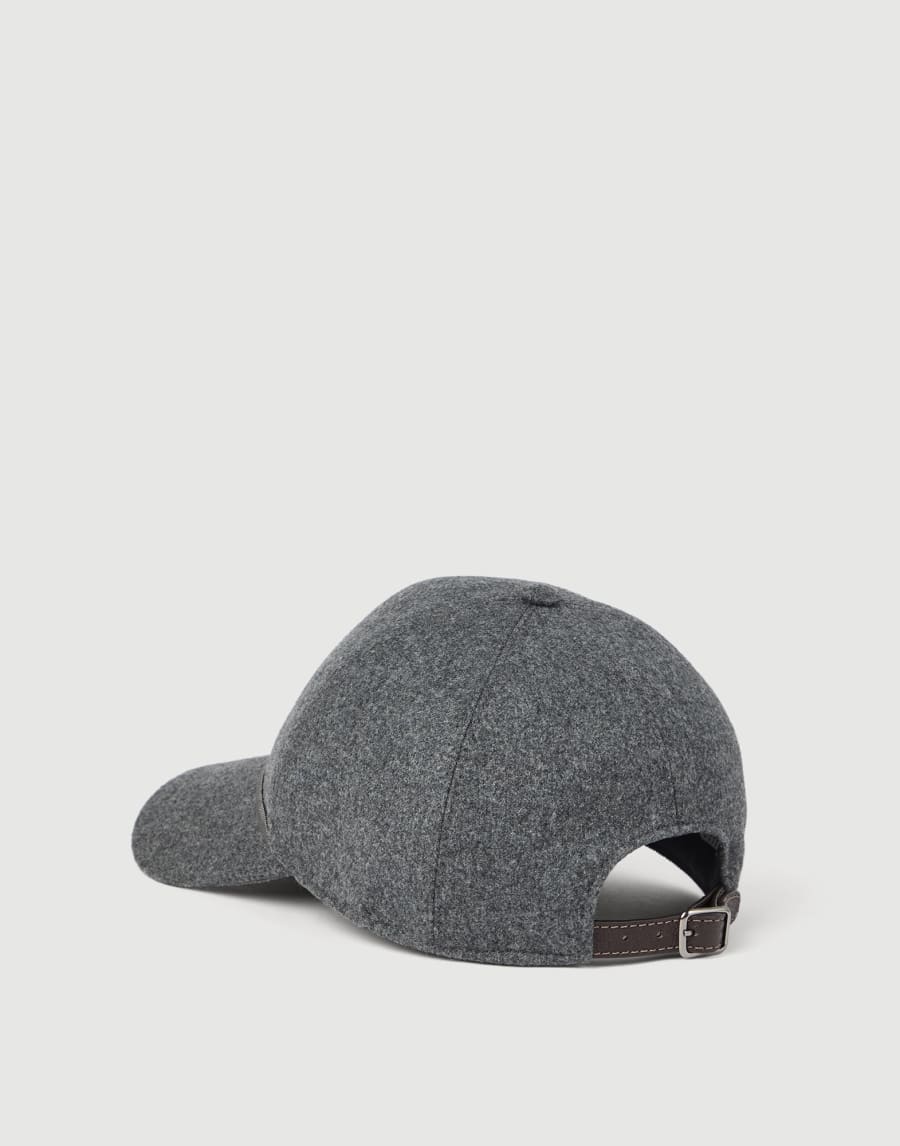 Baseball Cap with monili Dark Grey Woman - Brunello Cucinelli