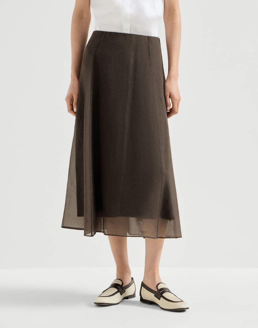 Circle skirt Cocoa Woman - Brunello Cucinelli