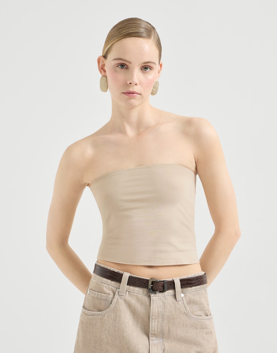 Top bandeau Beige Mujer - Brunello Cucinelli