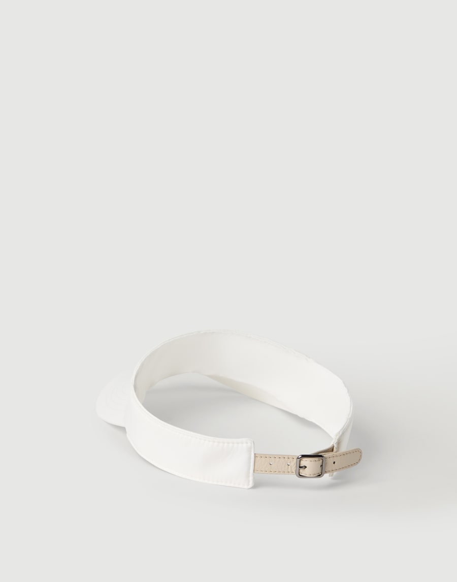 Visiera in nylon con monile Bianco Donna - Brunello Cucinelli