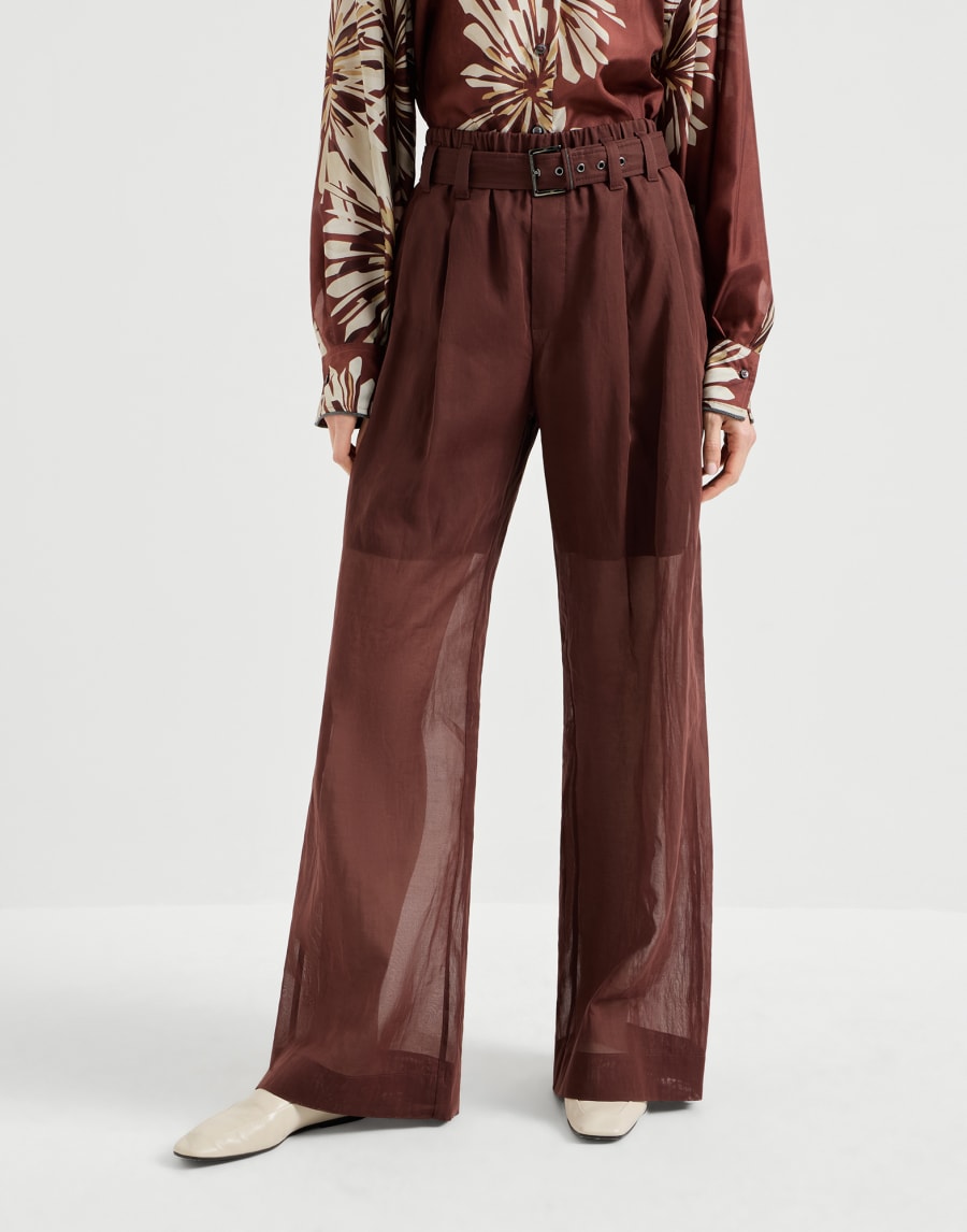 Loose trousers Bordeaux Woman - Brunello Cucinelli