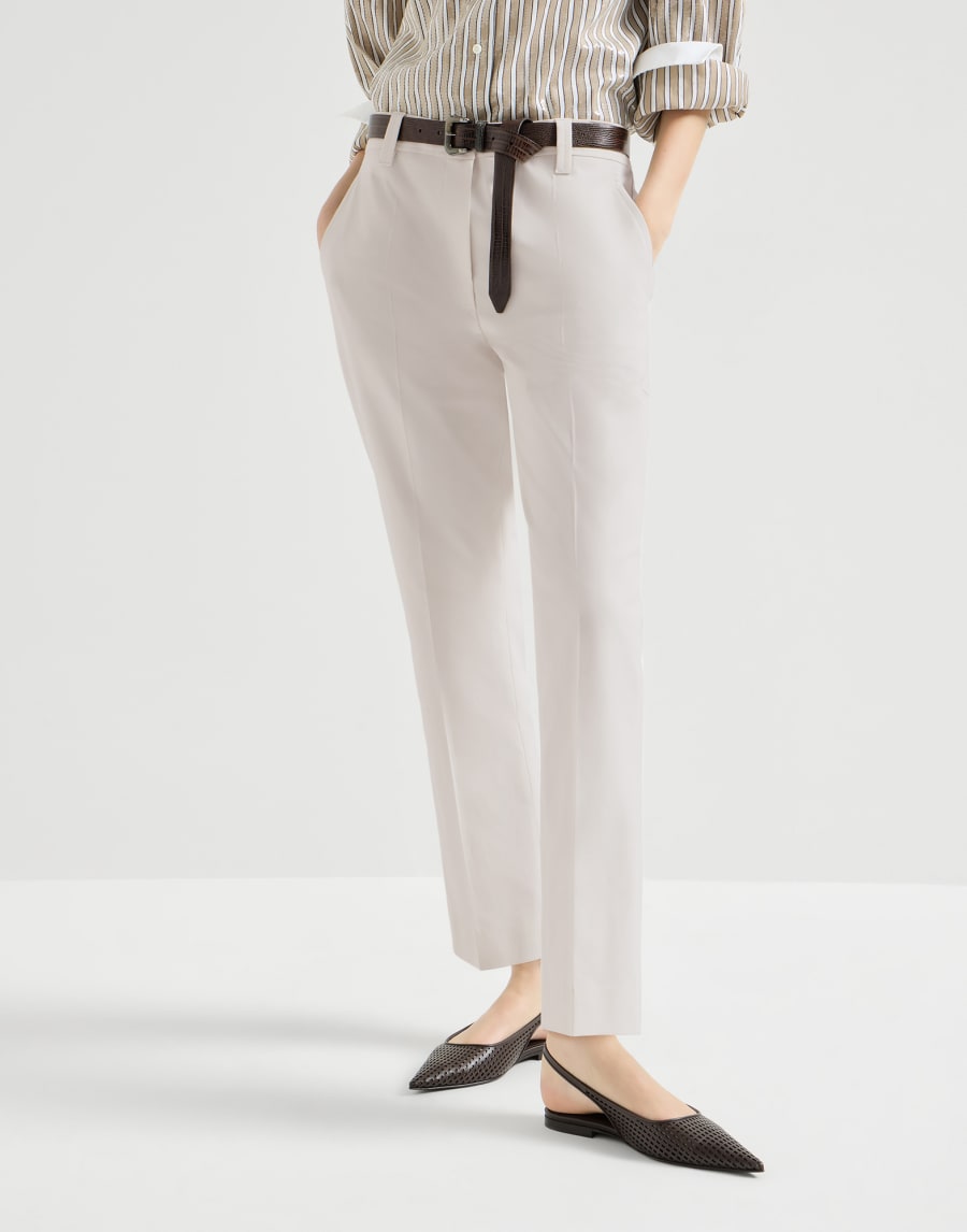 Cigarette trousers Oat Woman - Brunello Cucinelli