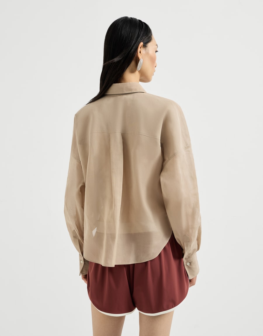 Chemise en organza Beige Femme - Brunello Cucinelli