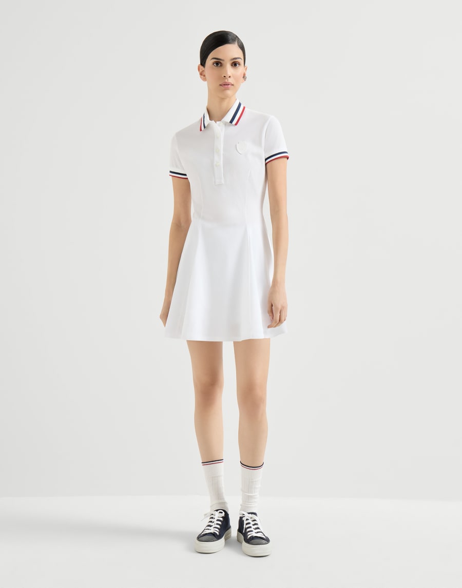 Vestido Mini con logotipo Blanco Mujer - Brunello Cucinelli