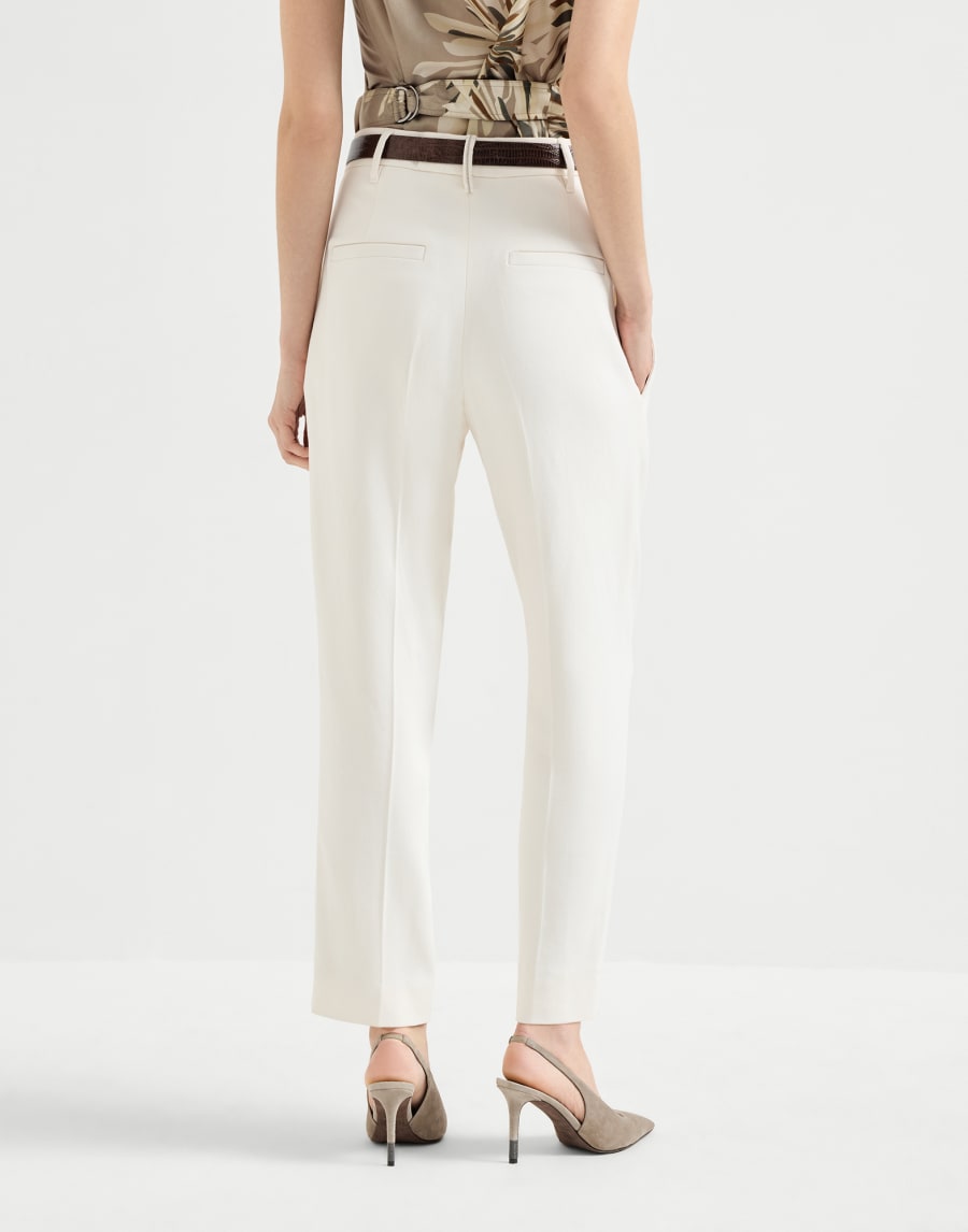Pantalón Slouchy Leche Mujer - Brunello Cucinelli