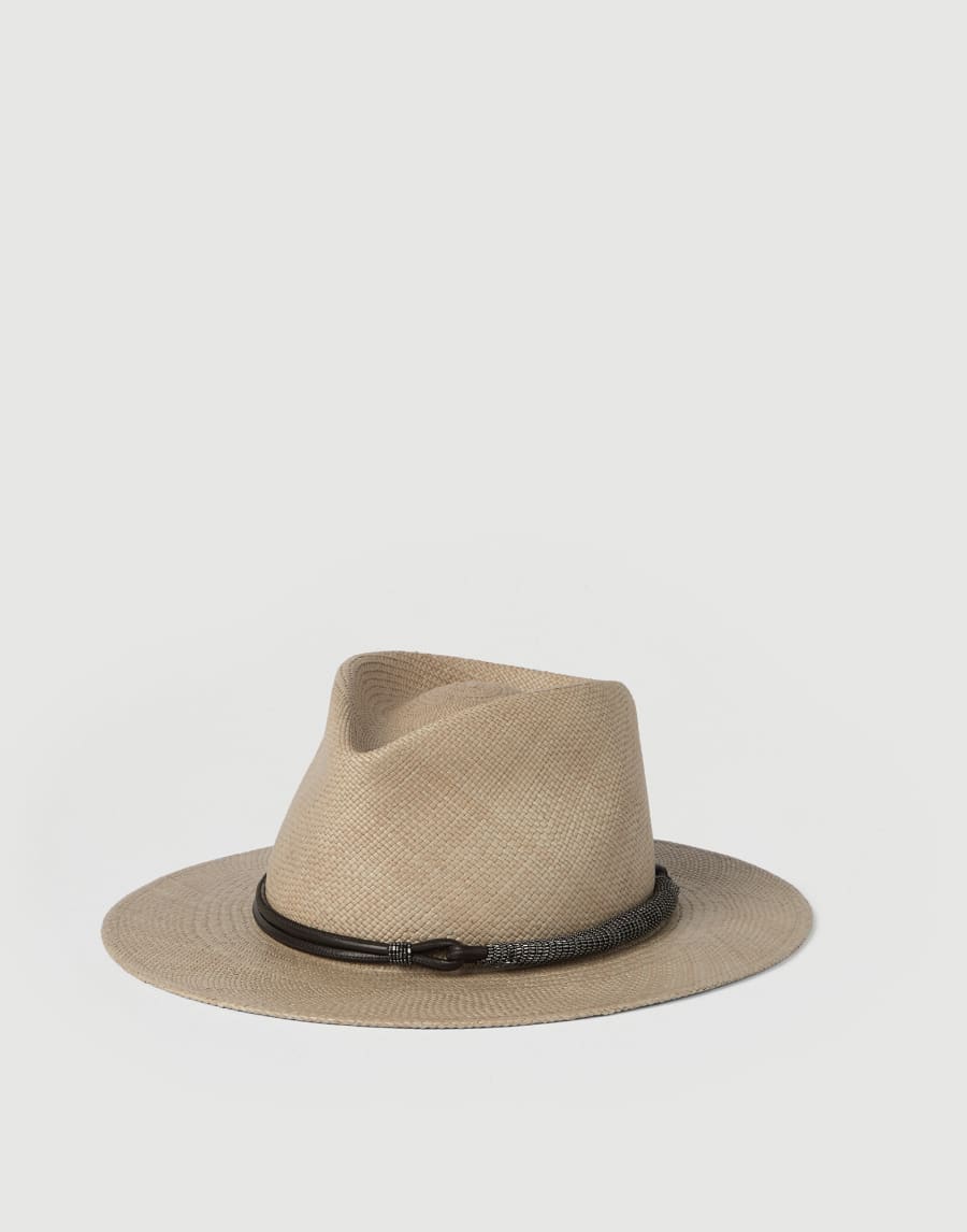 ストロー フェドラハット ベージュ レディース - Brunello Cucinelli