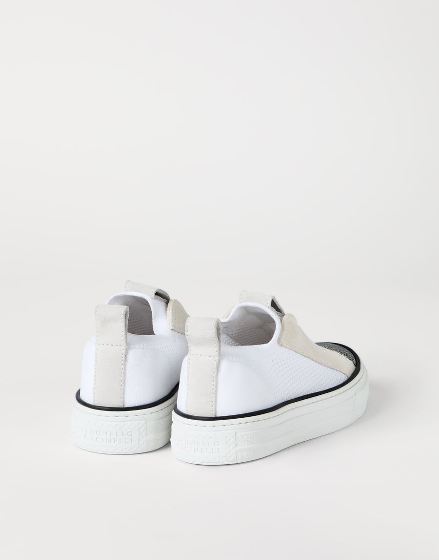 Sneakers ornée de Monile Blanc Femme - Brunello Cucinelli