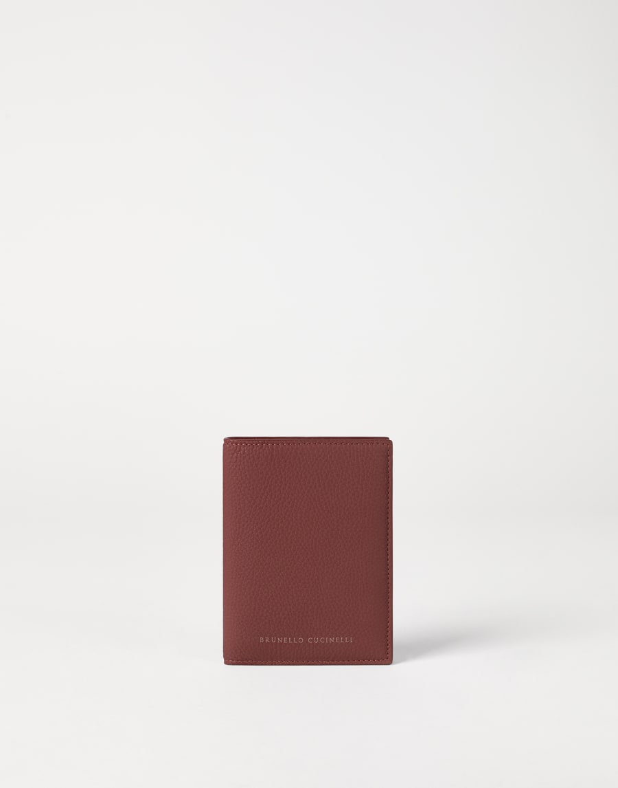 Calfskin passport holder Firebrick Woman - Brunello Cucinelli