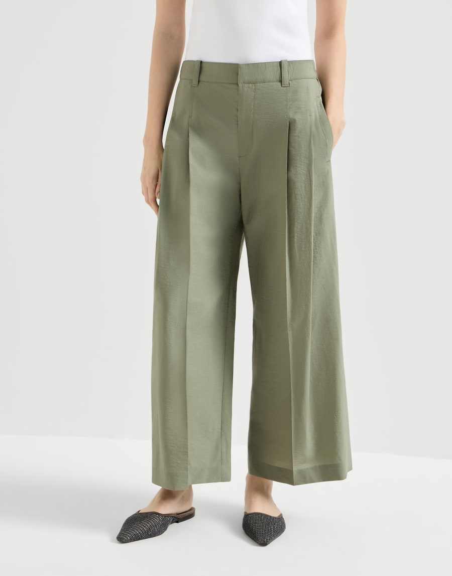 A-line trousers Green Woman - Brunello Cucinelli