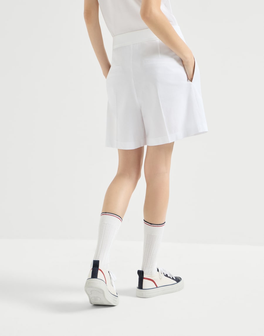 Piqué shorts White Woman - Brunello Cucinelli