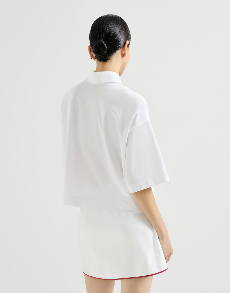 Polo en piqué Blanc Femme - Brunello Cucinelli