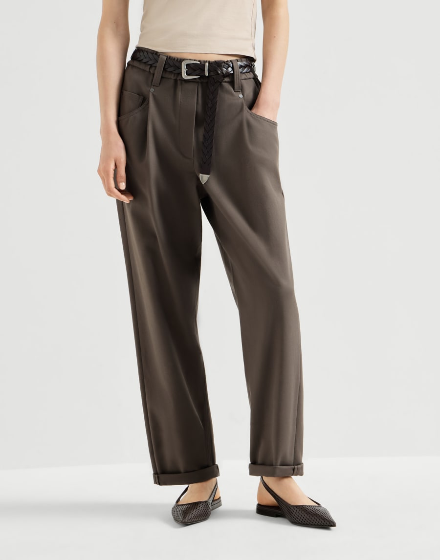 Baggy trousers Pine Cone Brown Woman - Brunello Cucinelli