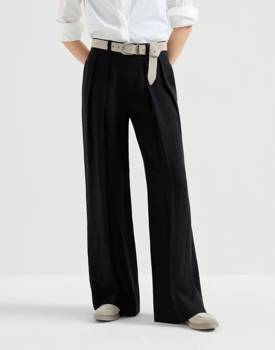Sartorial Wide trousers Black Woman - Brunello Cucinelli