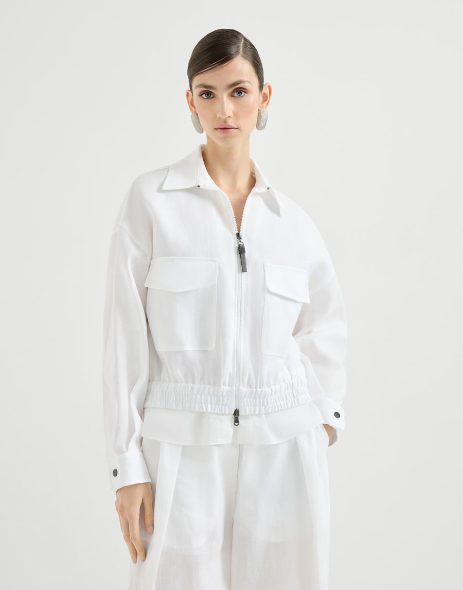 Cotton outerwear jacket White Woman - Brunello Cucinelli