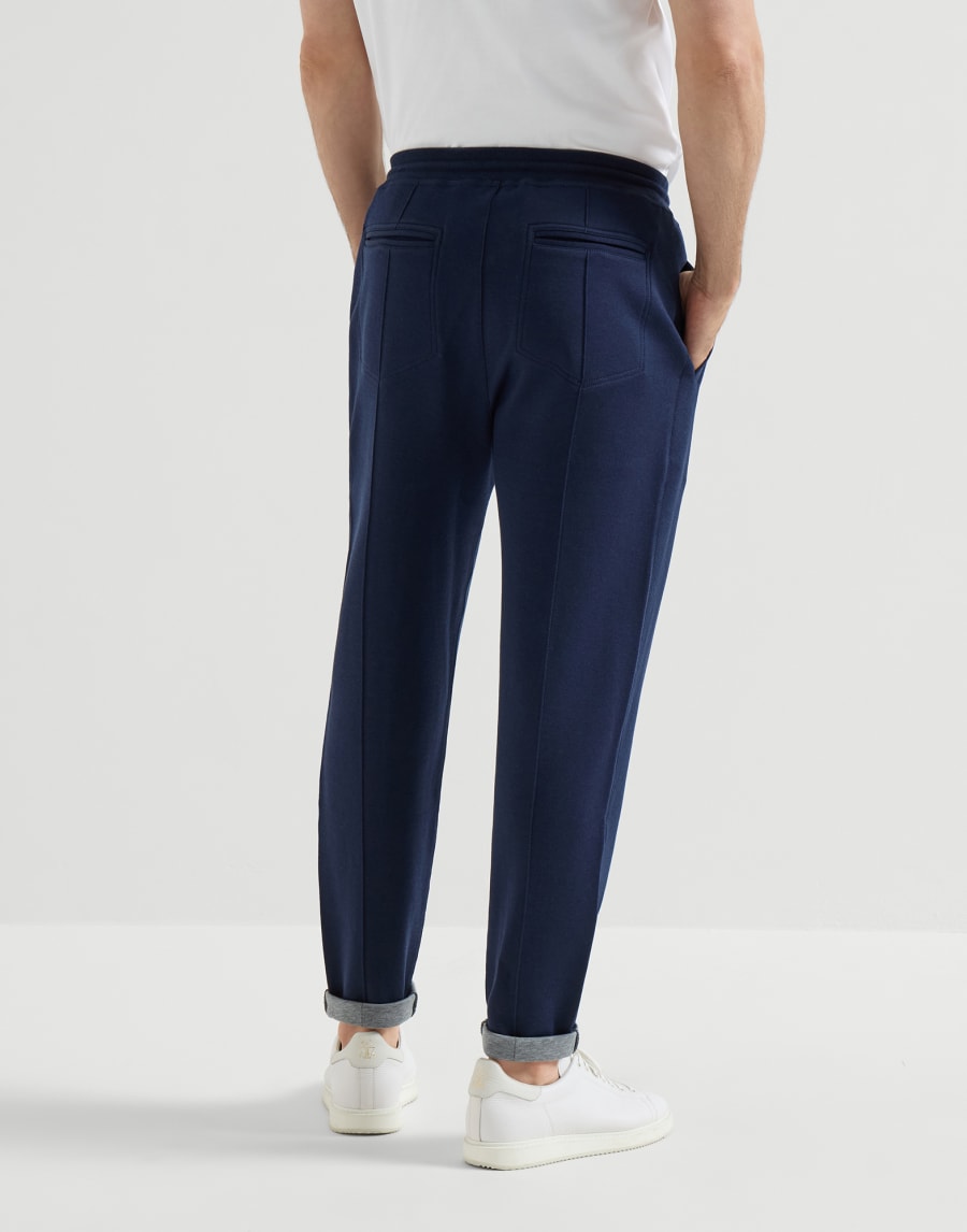Double cloth trousers Cobalt Man - Brunello Cucinelli
