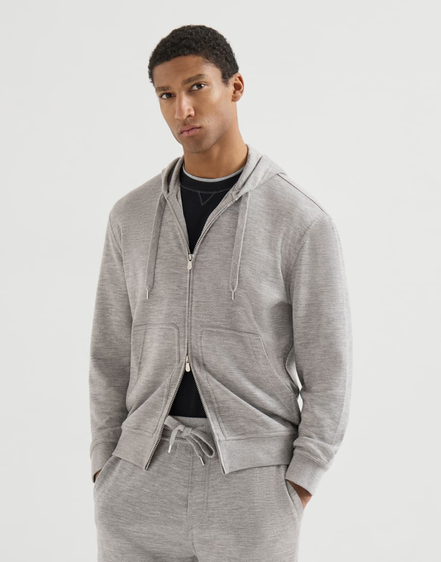 French terry sweatshirt Grey Man - Brunello Cucinelli