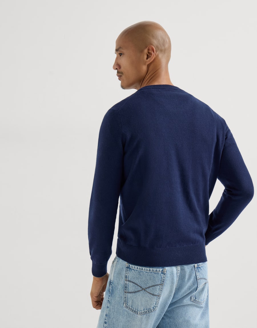 Cashmere and vicuña sweater Blue Man - Brunello Cucinelli