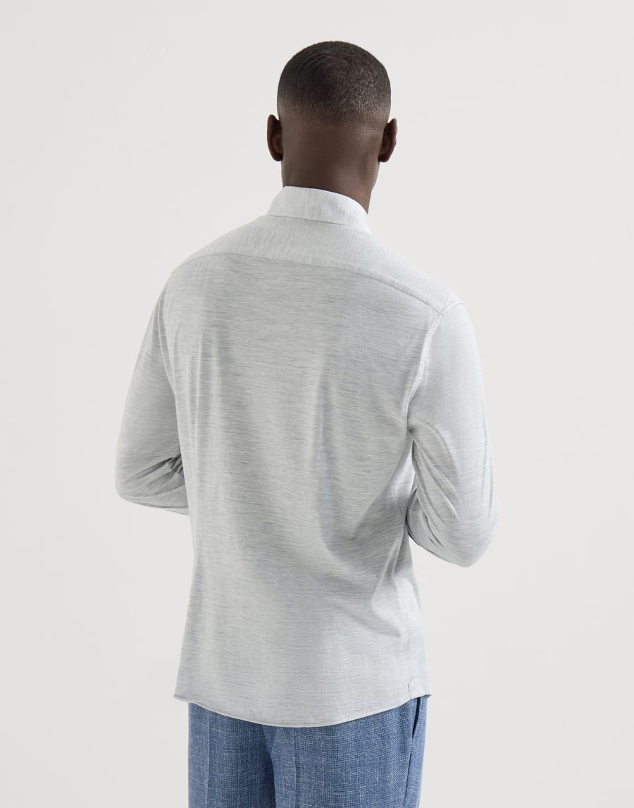 Spread collar shirt Pearl Grey Man - Brunello Cucinelli