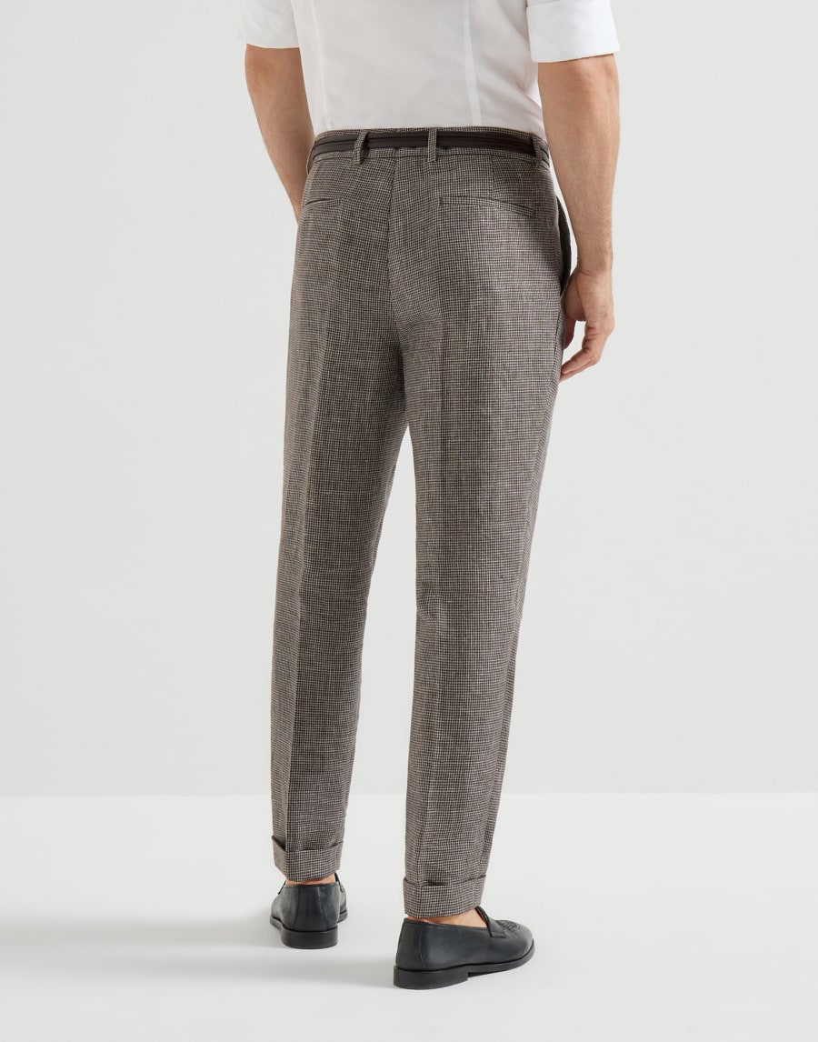 Pantalone pied-de-poule Nocciola Uomo - Brunello Cucinelli