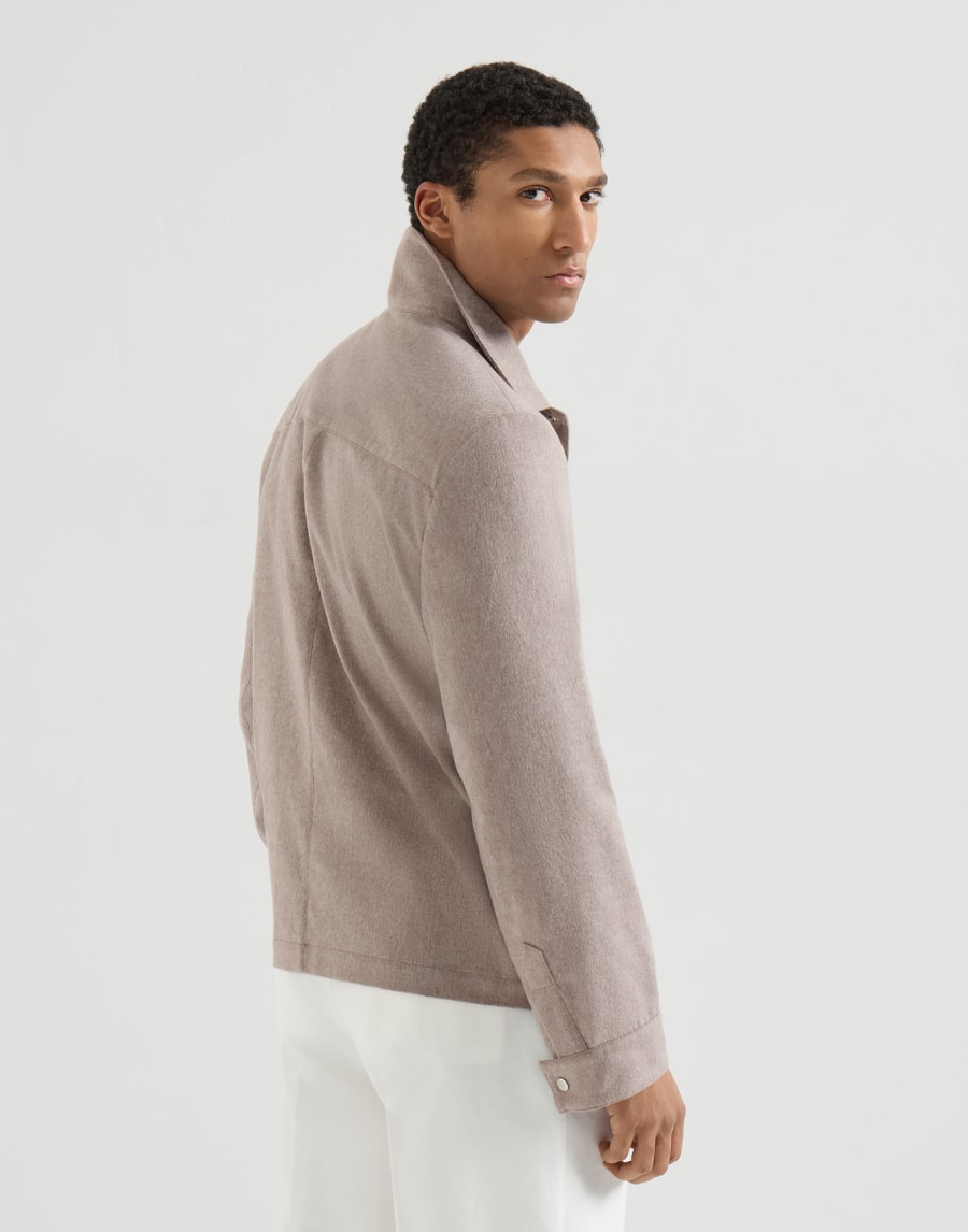 Jacke aus Flanell Hellbraun Herren - Brunello Cucinelli