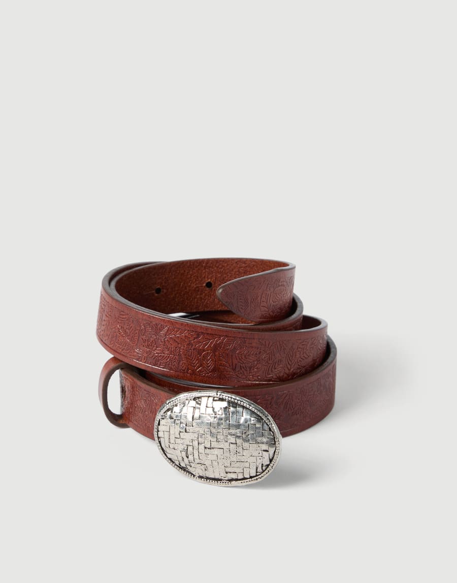 Calfskin belt Mahogany Man - Brunello Cucinelli
