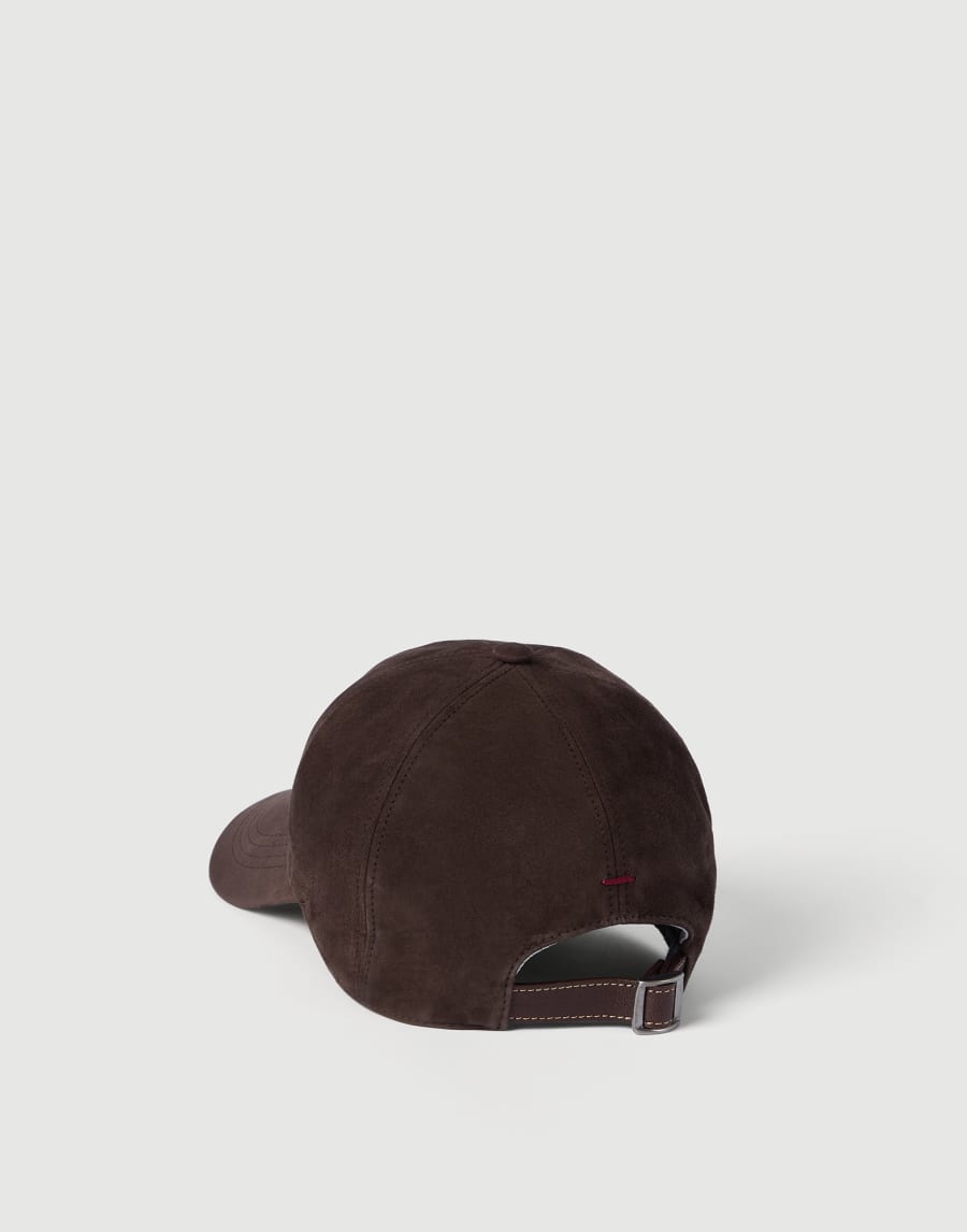 Suede baseball cap Coffee Man - Brunello Cucinelli