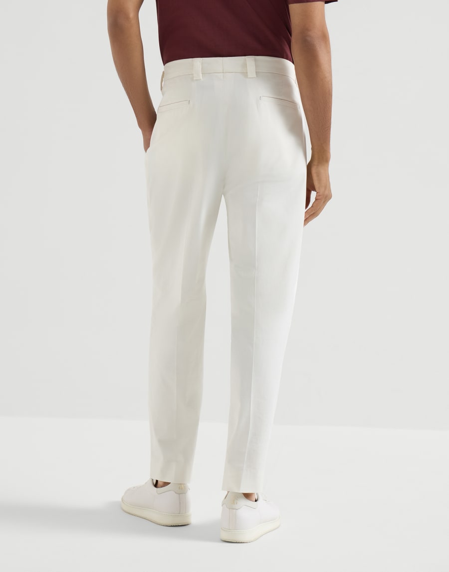Trousers with tee holder White Man - Brunello Cucinelli