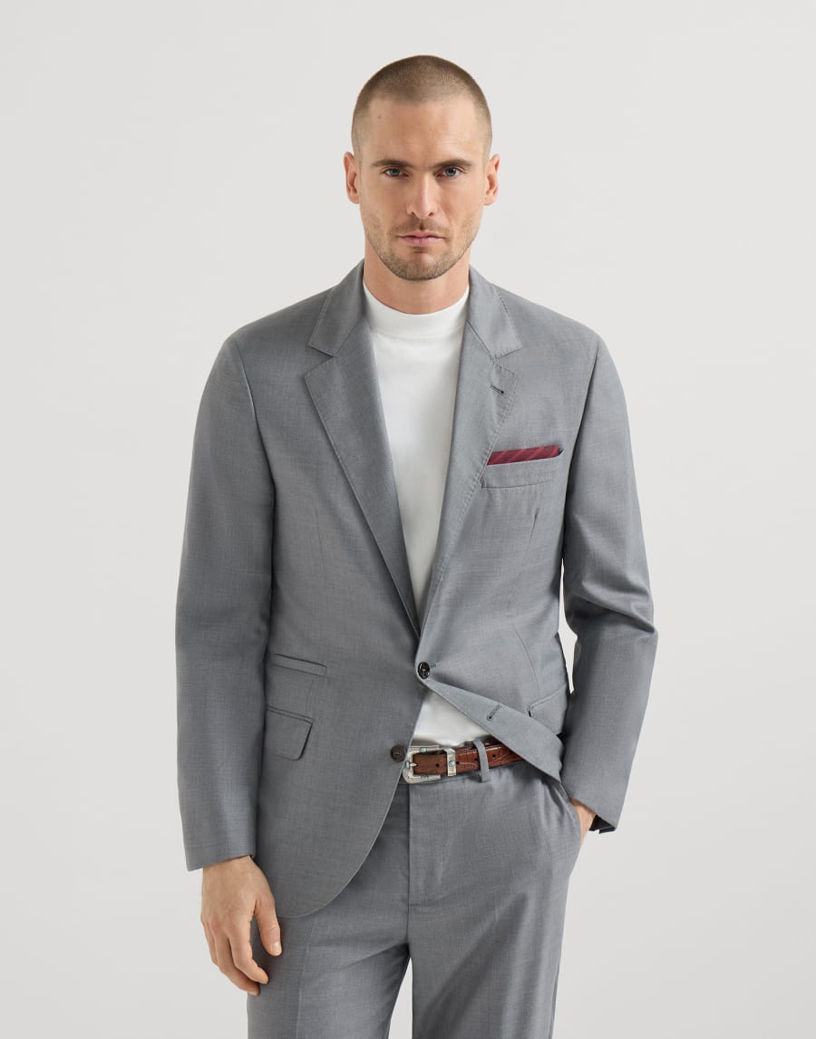 Hopsack blazer Grey Man - Brunello Cucinelli