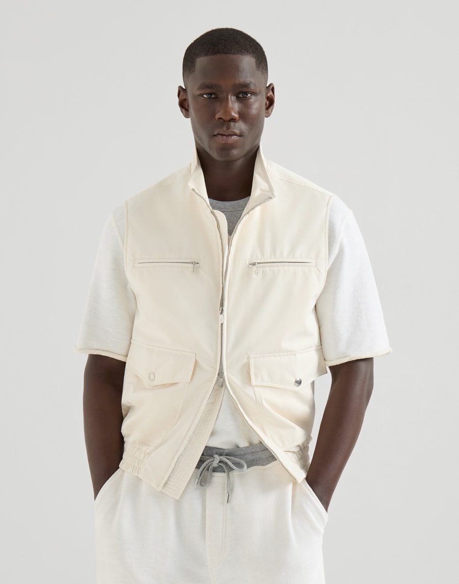 Gilet in nylon con imbottitura Panama Uomo - Brunello Cucinelli