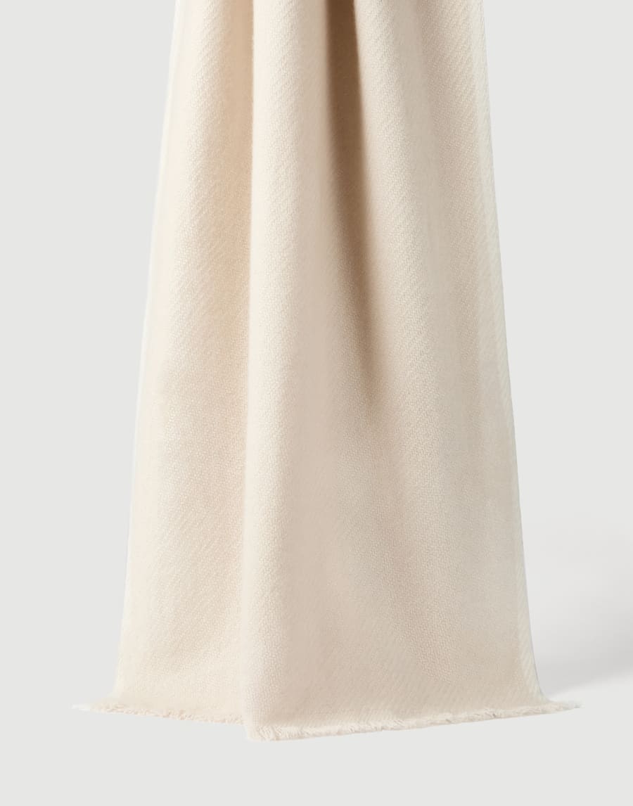 Cashmere diagonal scarf Sand Man - Brunello Cucinelli