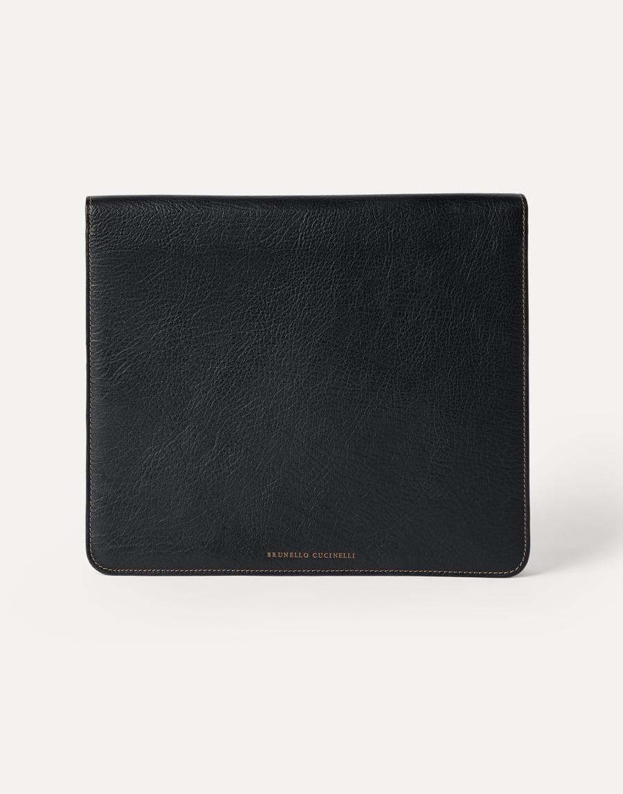 Porte-documents en veau grainé Noir Homme - Brunello Cucinelli