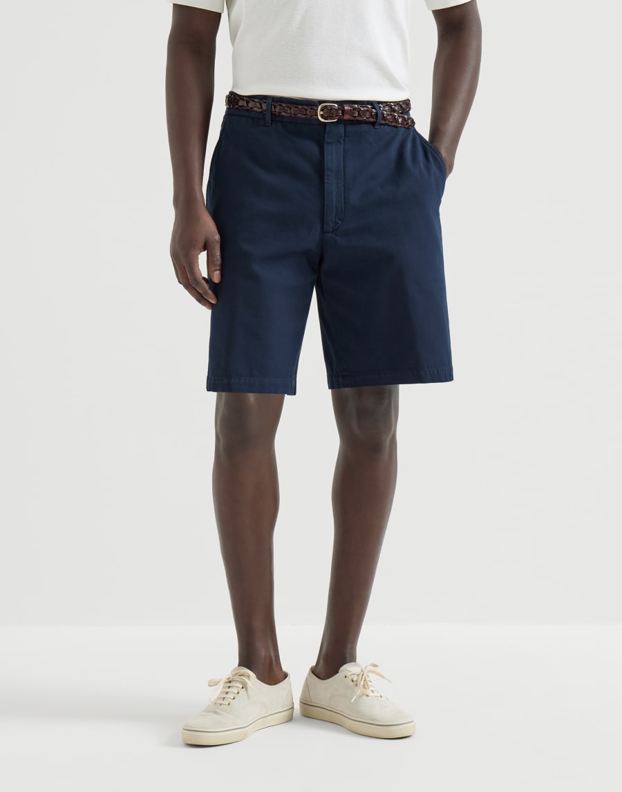 Bermuda tinto capo Blu Navy Uomo - Brunello Cucinelli