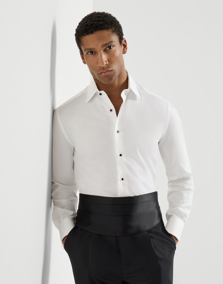 Tuxedo shirt White Man - Brunello Cucinelli