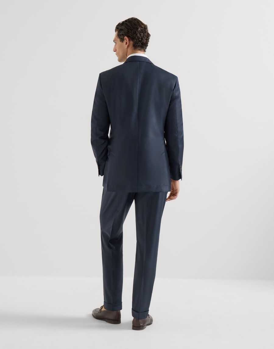 四季西装套装，150支巴达维亚初剪羊毛斜纹面料 海军蓝 男款 - Brunello Cucinelli