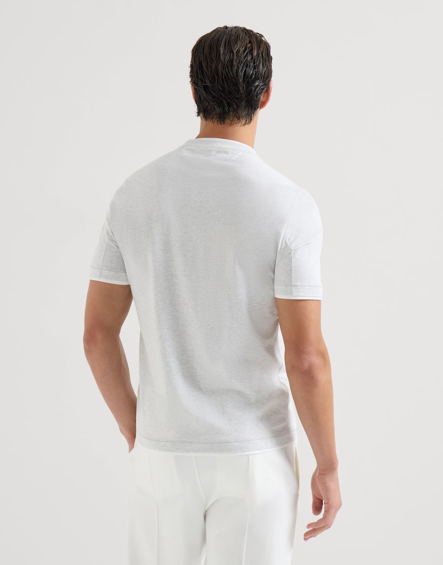 T-shirt with faux-layering Pearl Grey Man - Brunello Cucinelli