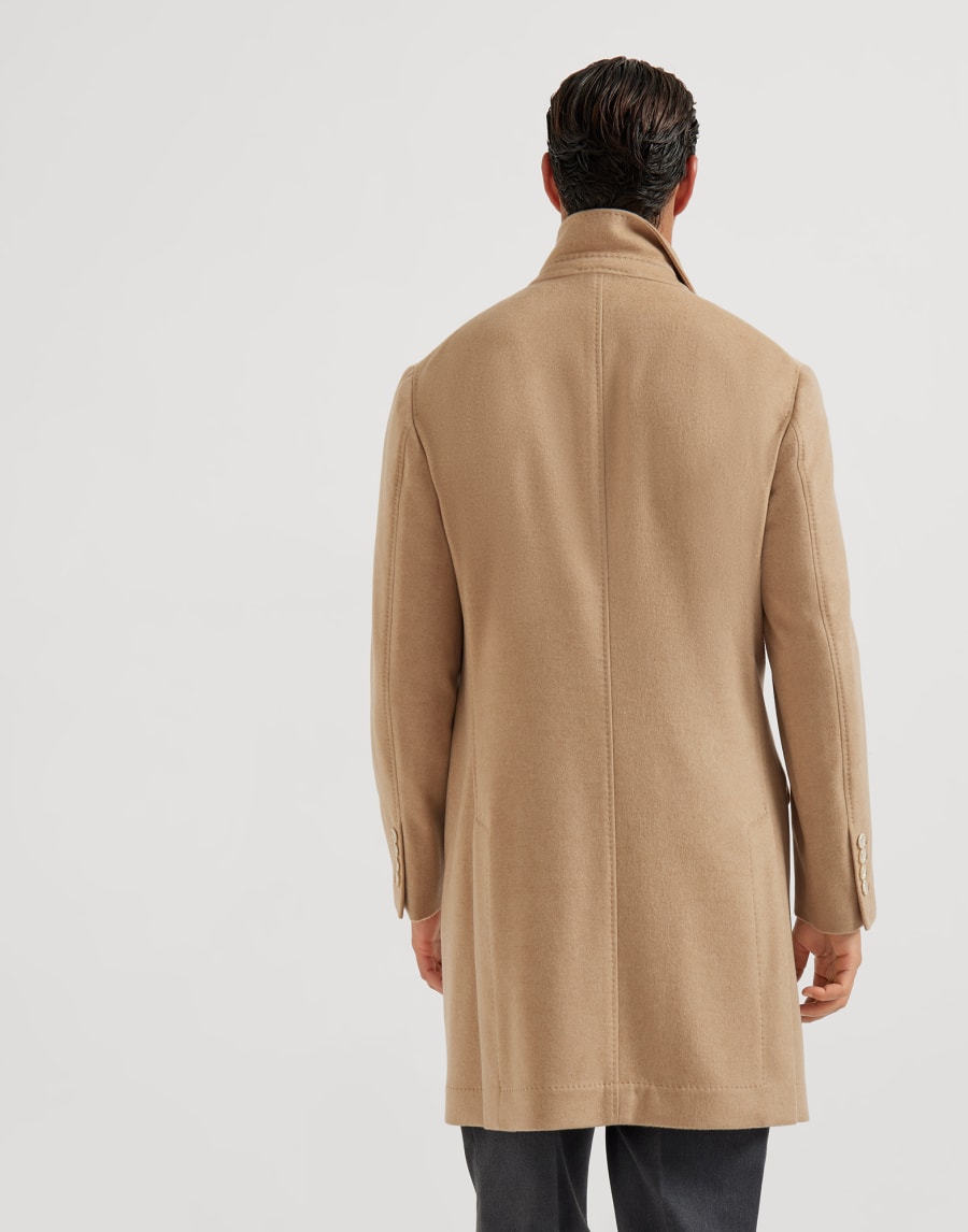 Cashmere beaver cloth coat Camel Man - Brunello Cucinelli