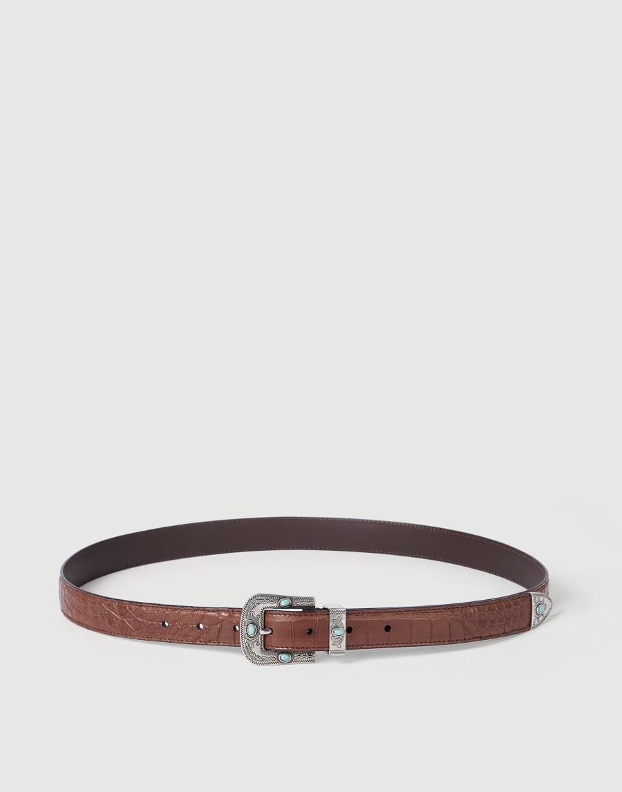 Alligator belt Cigar Man - Brunello Cucinelli