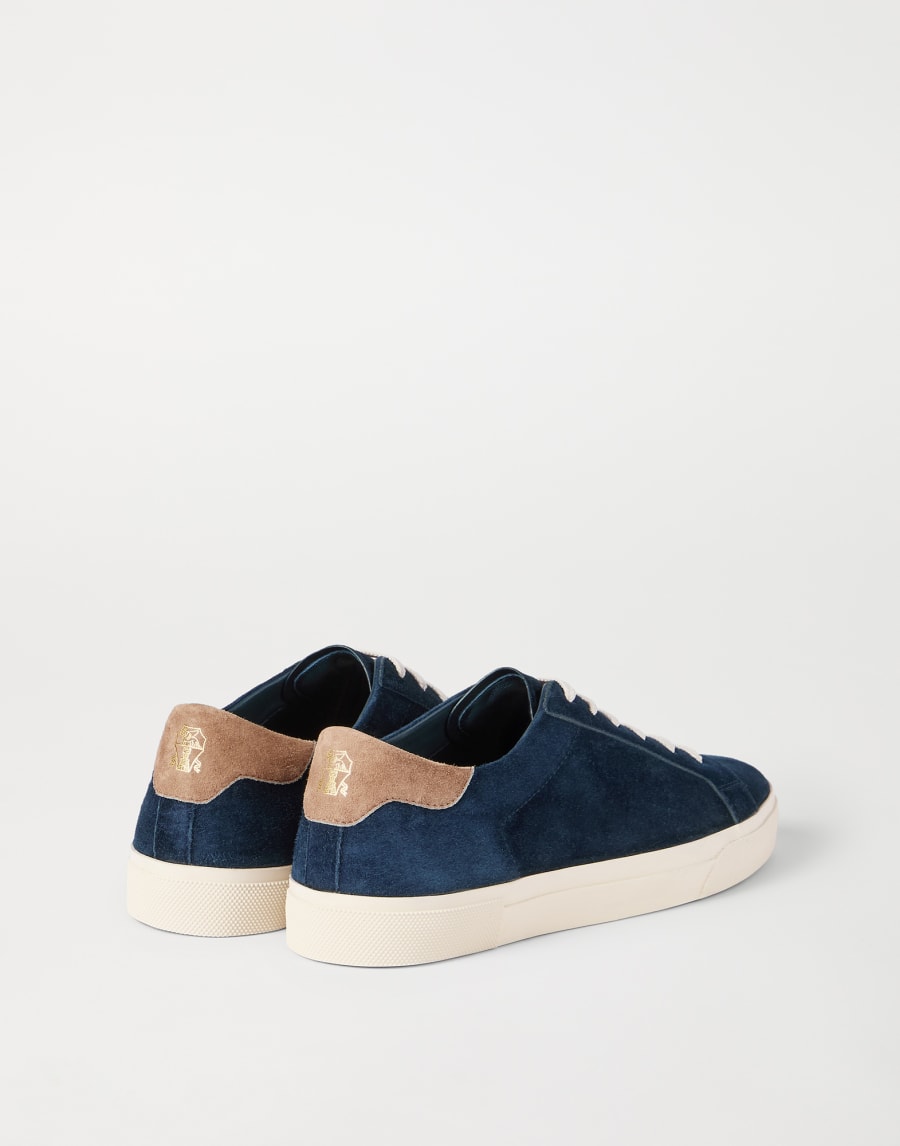 Sneakers aus Veloursleder Blau Herren - Brunello Cucinelli