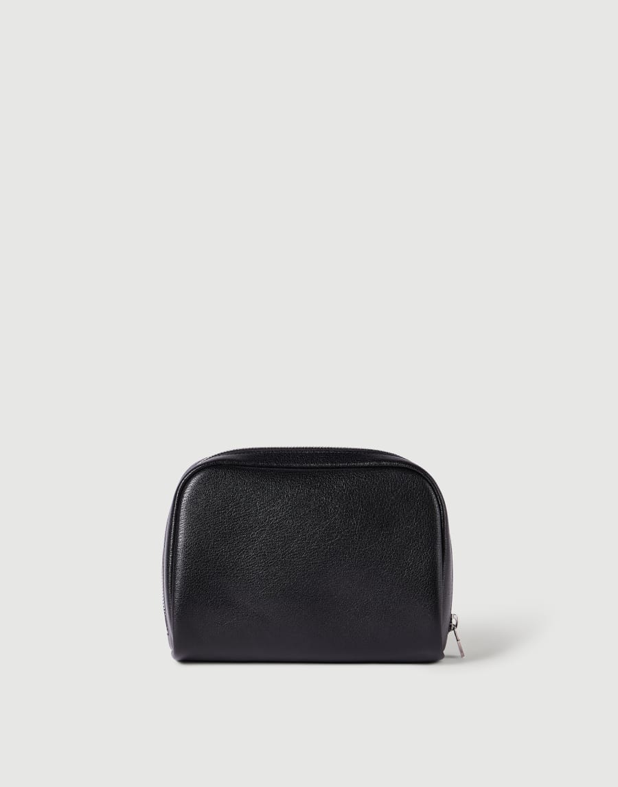 Trousse de toilette slim en cuir grainé Noir Homme - Brunello Cucinelli