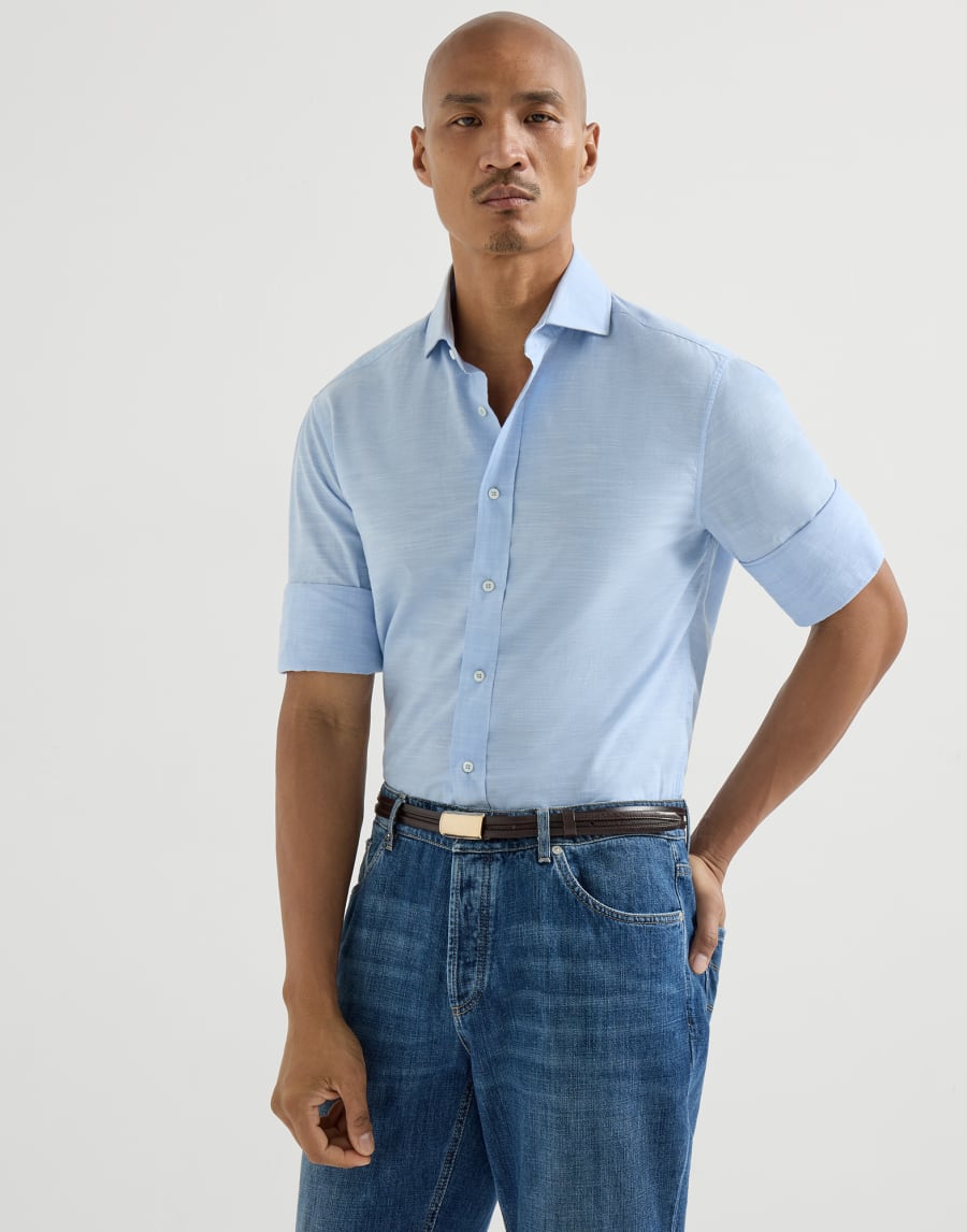 Oxford shirt Azure Man - Brunello Cucinelli