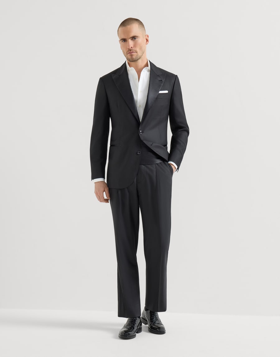 ピークドラペル タキシード ブラック メンズ - Brunello Cucinelli