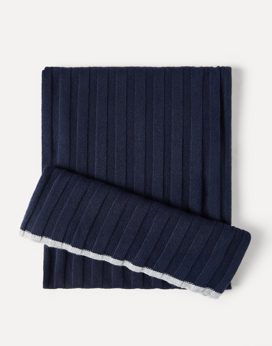 Vicuña knit scarf Blue Man - Brunello Cucinelli