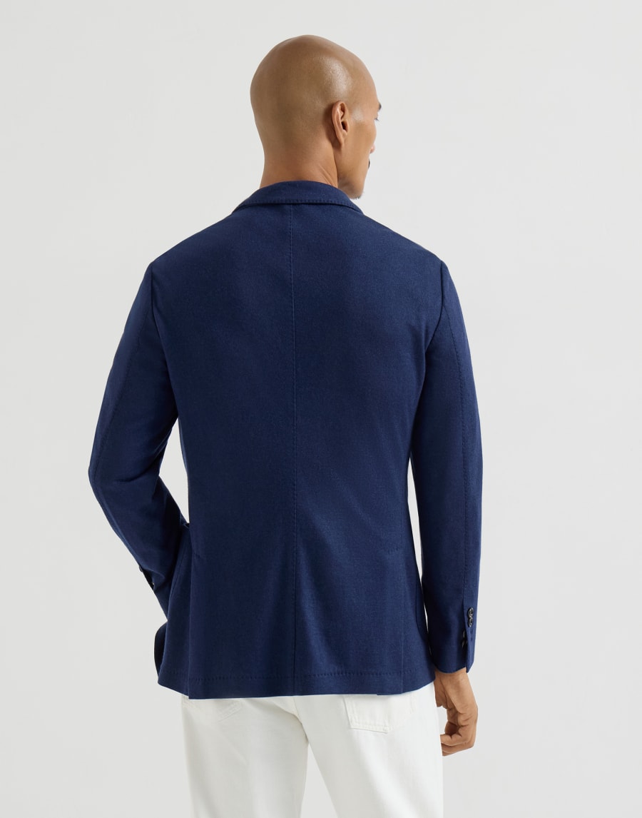 Cashmere jersey blazer Cobalt Man - Brunello Cucinelli