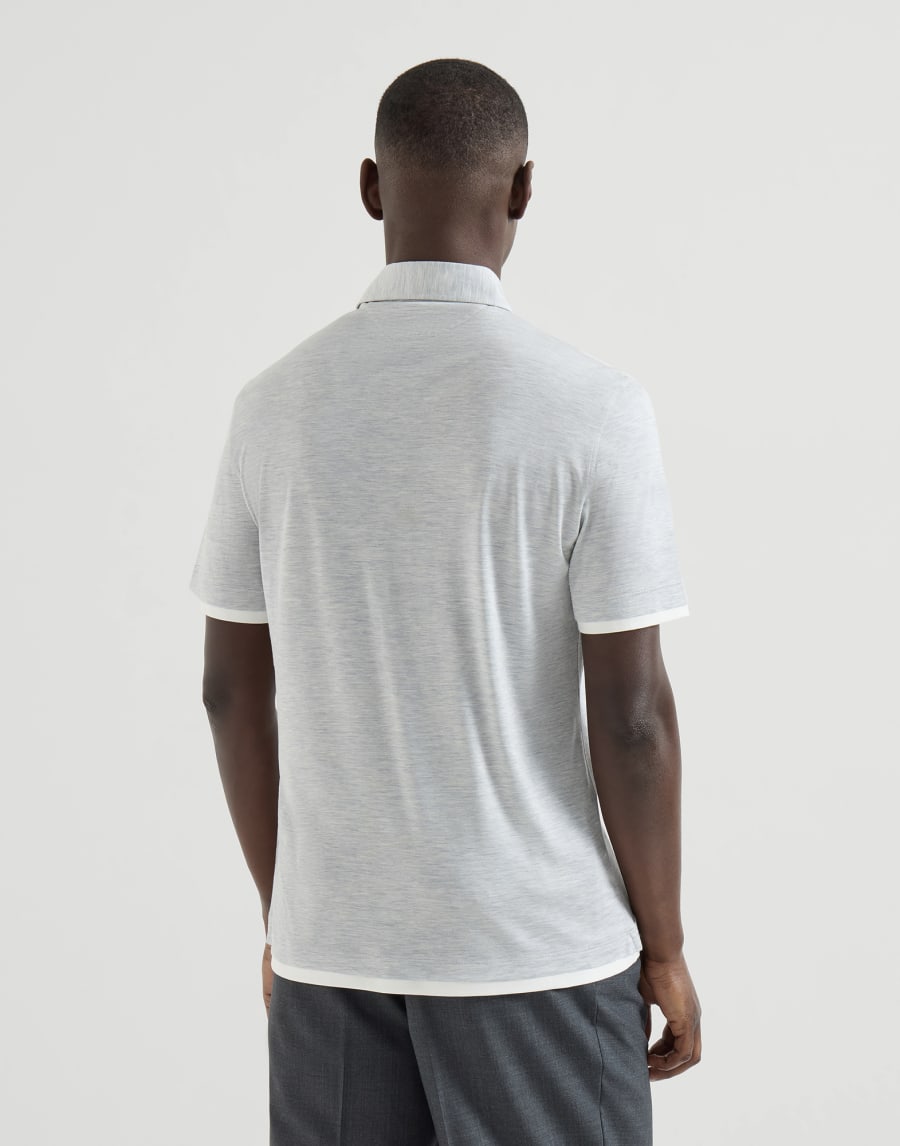 シャツカラー付き ポロシャツ パールグレー メンズ - Brunello Cucinelli