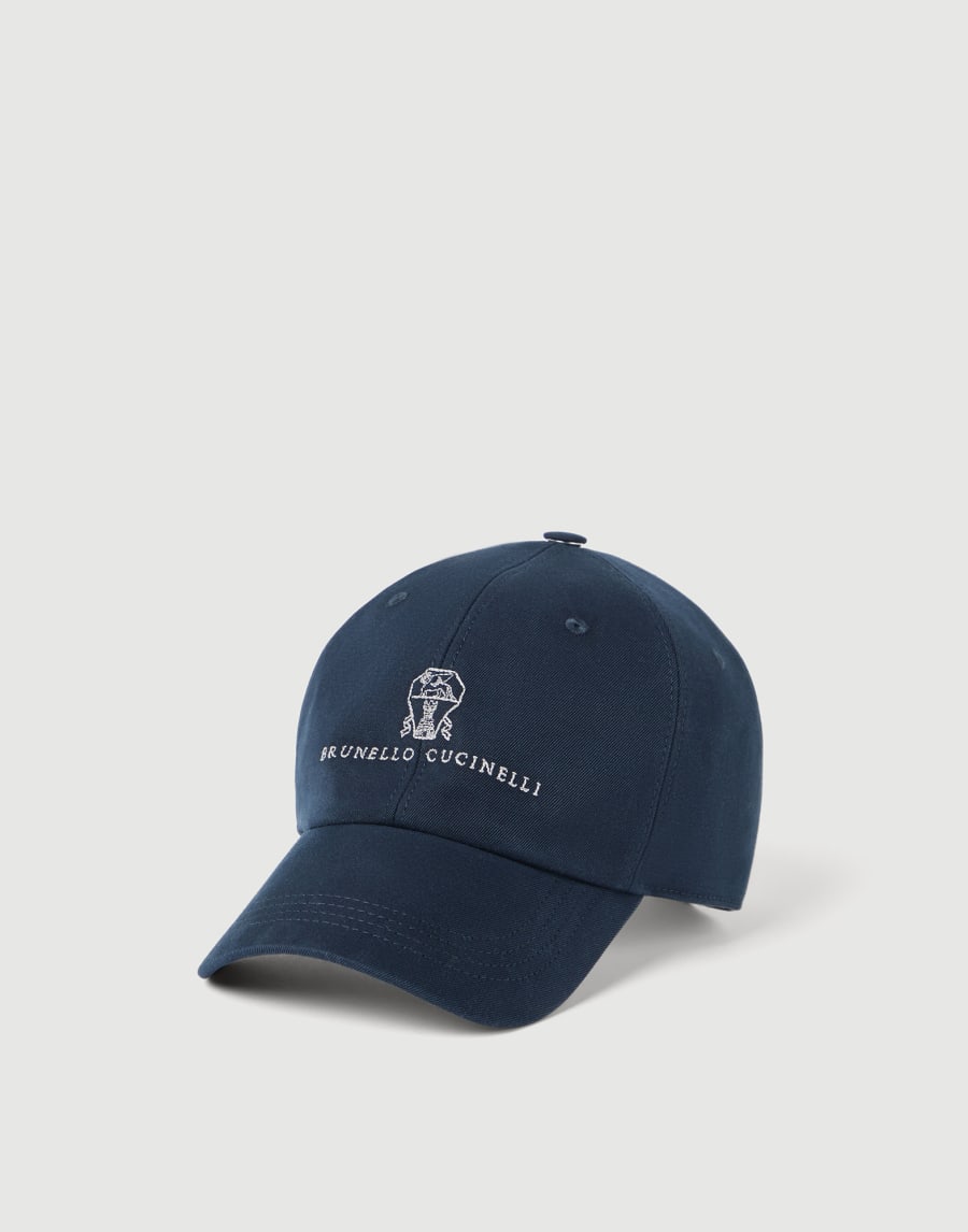 Baseball cap with logo Navy Blue Man - Brunello Cucinelli