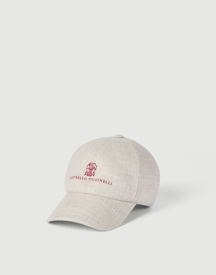 Baseball cap with logo Natural Man - Brunello Cucinelli