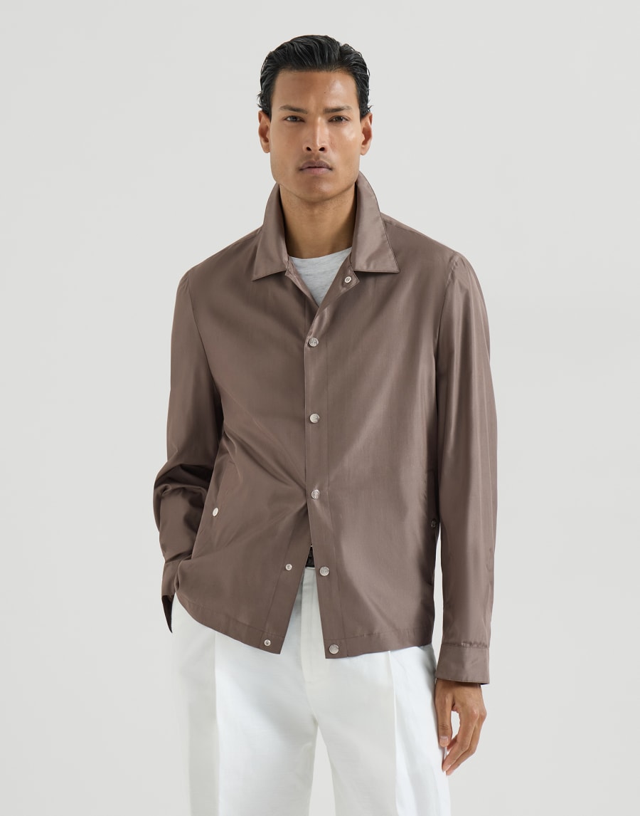 シルク ブルゾン ヘーゼルナッツ メンズ - Brunello Cucinelli