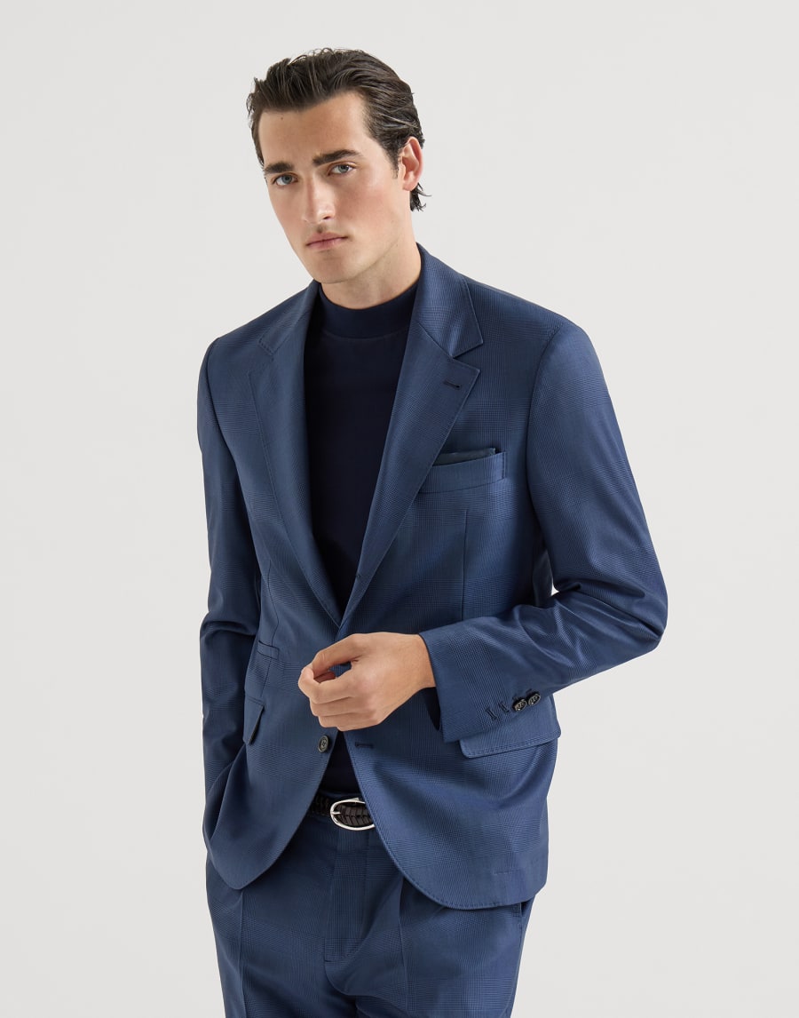 Prince of Wales blazer Blue Man - Brunello Cucinelli